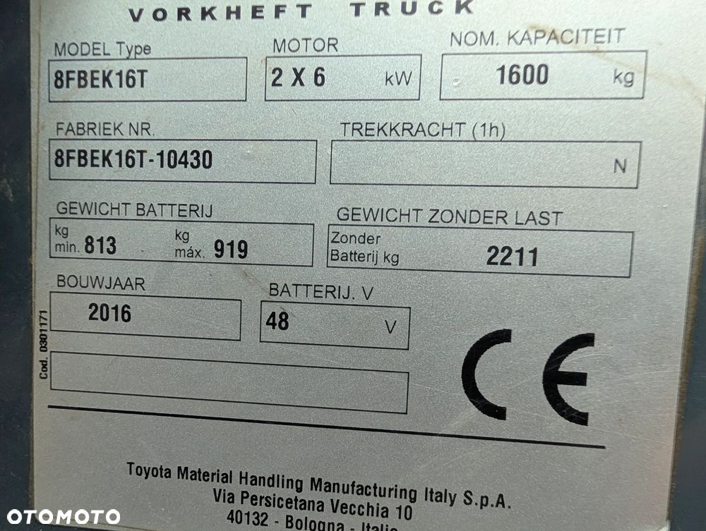 Toyota 8FBEK16T - 11