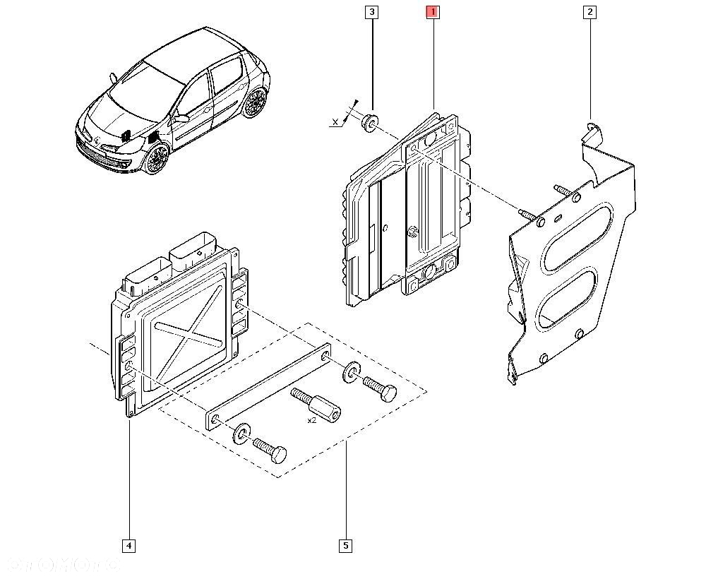 KOMPUTER SILNIKA RENAULT CLIO III 1.2 16V 8200522357 8200510536 S120200105A - 3