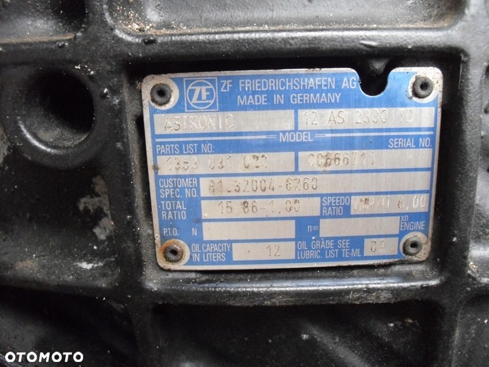 SKRZYNIA BIEGÓW MAN TGX 12AS2330TD 2011r - 4