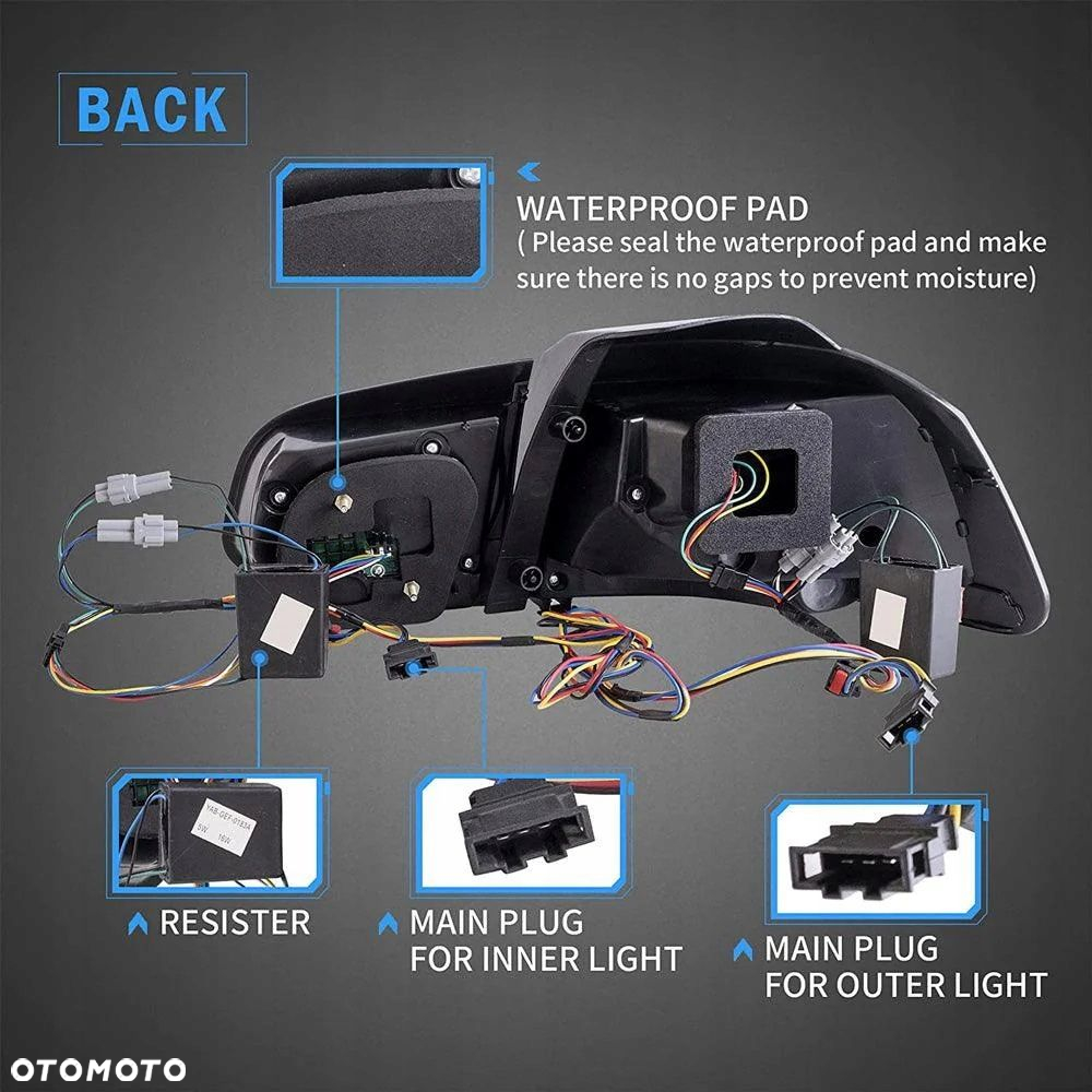 Lampy tyl kpl Vland Full Led Neon Oled Tuning VW Golf VI 6 5k0 2008-2013 - 12