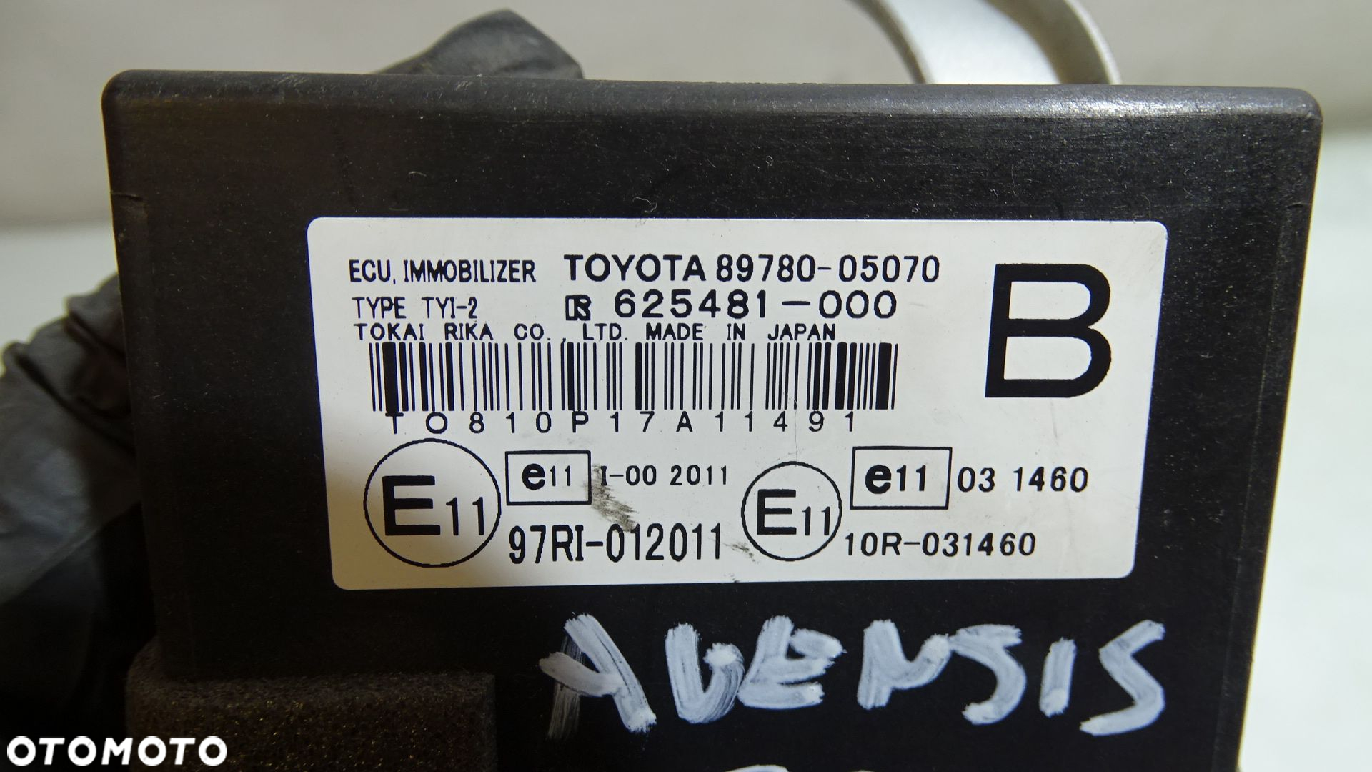 MODUŁ IMMOBILIZER TOYOTA AVENSIS T27 2.0D4D 89780-05070 - 4