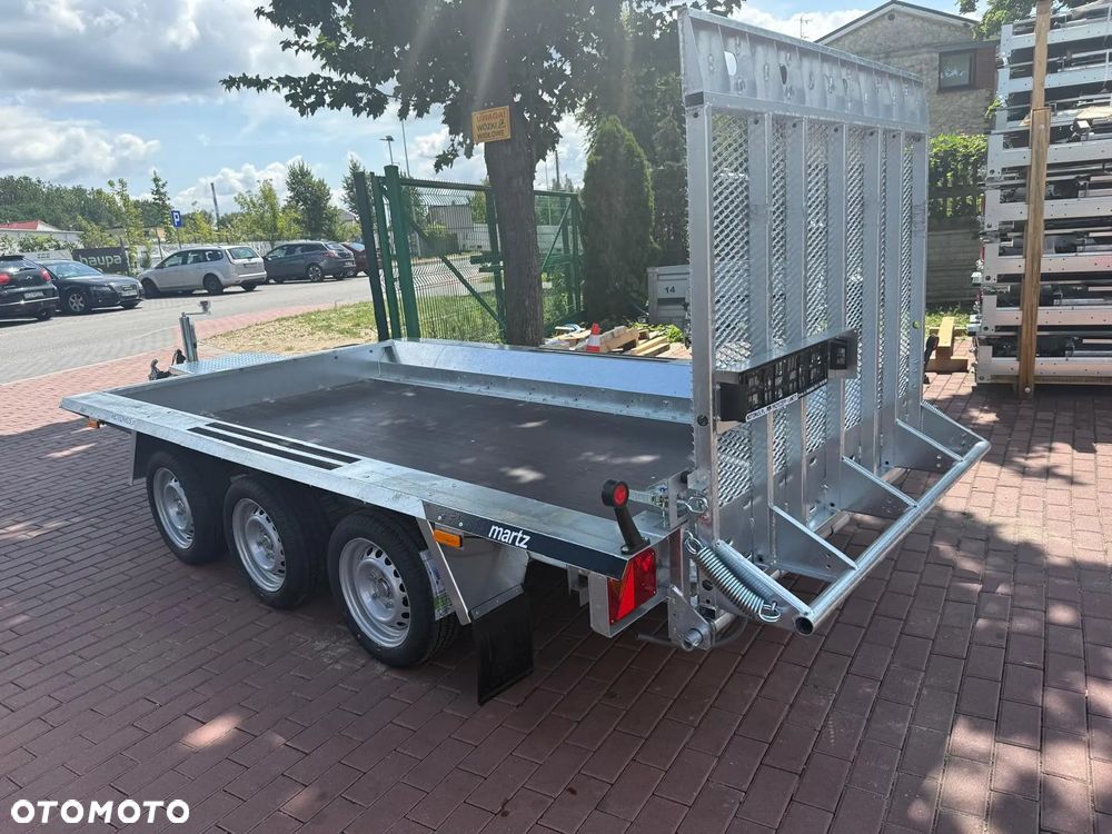 Martz Przyczepa do przewozu sprzętu budowlanego Martz Bau 350x160 3500kg 3 osie pod koparke koparka walec MOTOMUS od ręki - 6