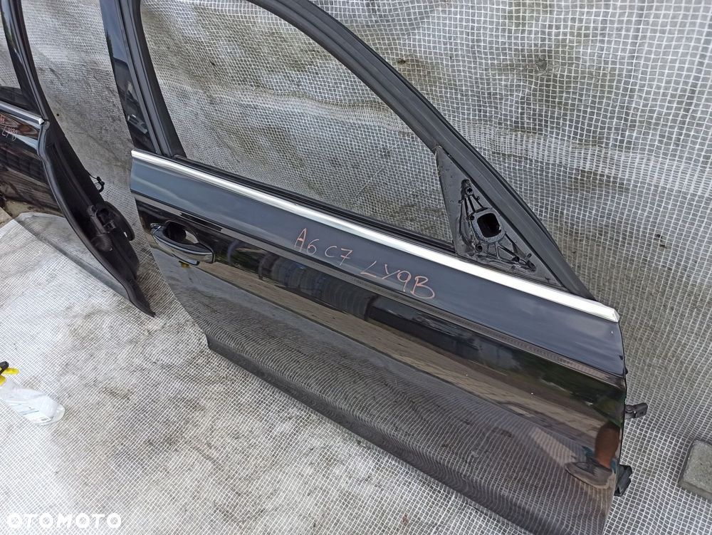AUDI A6 C7 4G0 DRZWI PRAWE PRZEDNIE PRZÓD LY9B KOMPLETNE W KOLOR CZARNE - 5