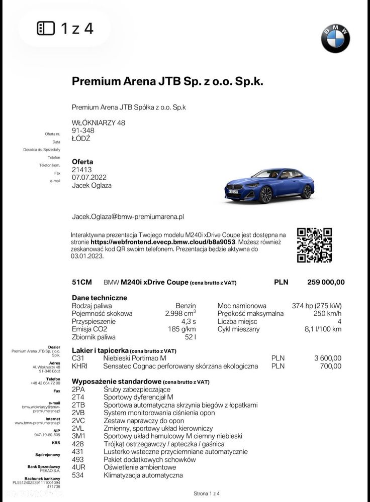 BMW Seria 2 M240i xDrive - 15