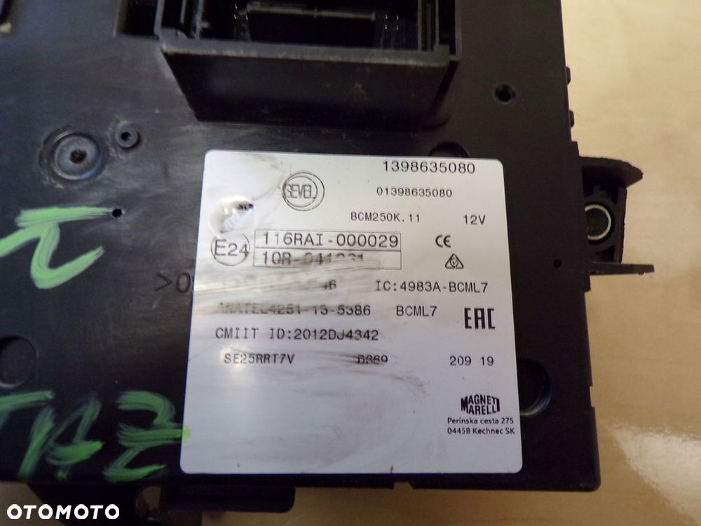 DUCATO 2.3 18- EURO 6 MODUŁ BODY BSI BCM 1398635080 - 4