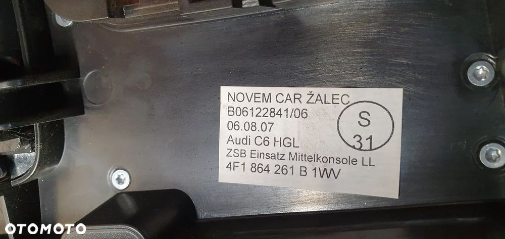 Tunel środkowy osłona tunelu Audi A6 C6 4F1864261B - 5