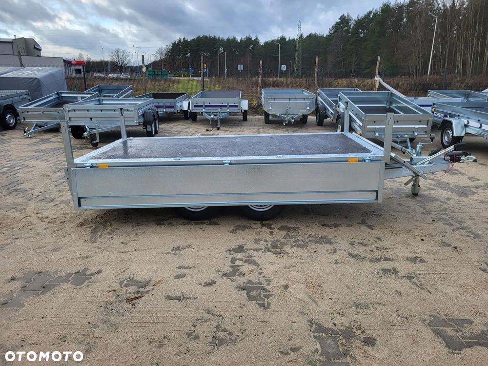 Neptun DOSTAWA! Przyczepa platforma wym. 302x151x40 SPAWANA! koła pod spodem N20-302 2 kps, wszystkie burty DEMONTOWALNE, DMC 2000kg GN275 - 7