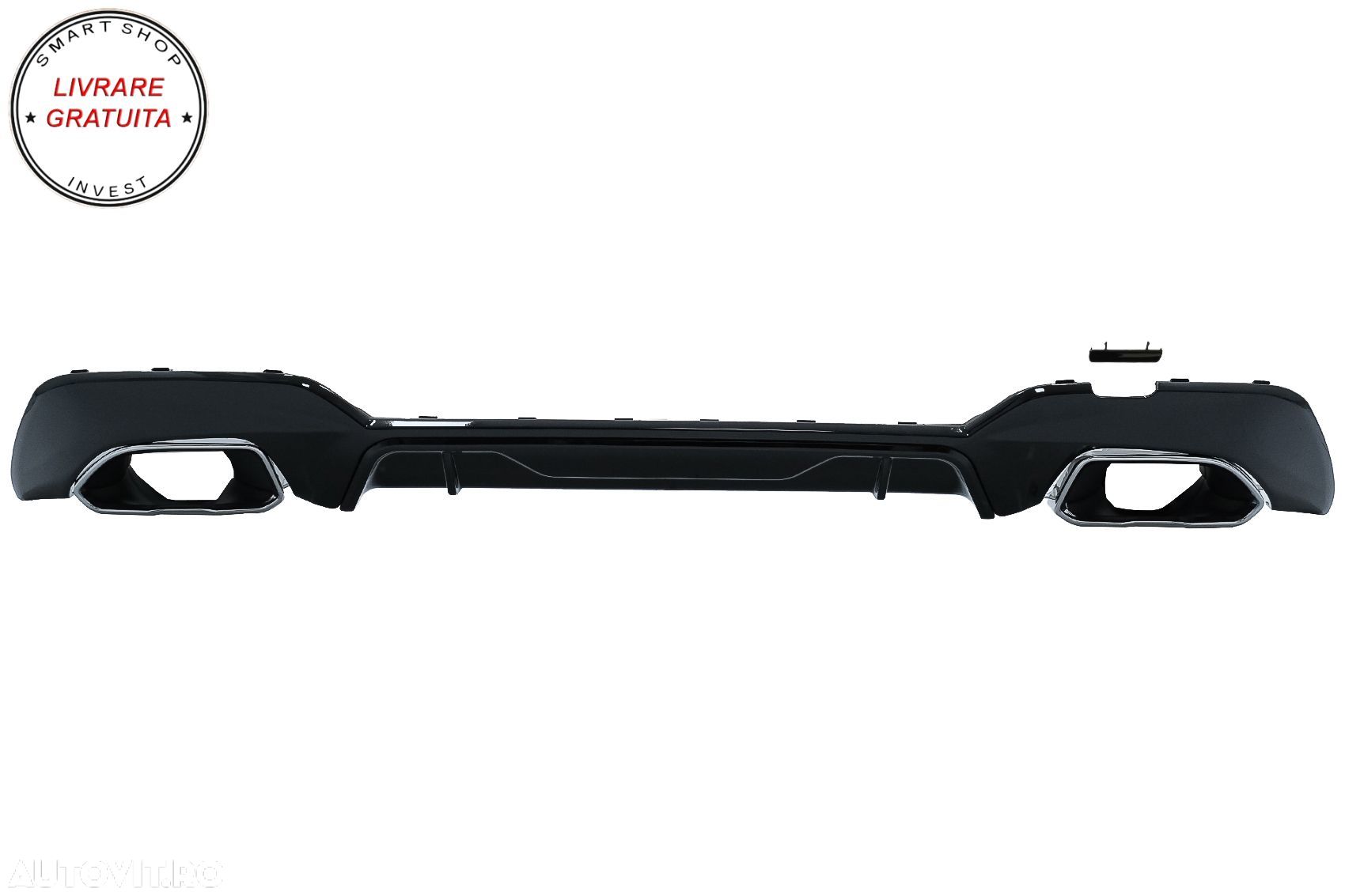 Difuzor Bara Spate Evacuare Dubla si Tobe Ornament Crom BMW 3 Series G20 G28 Sedan- livrare gratuita - 1