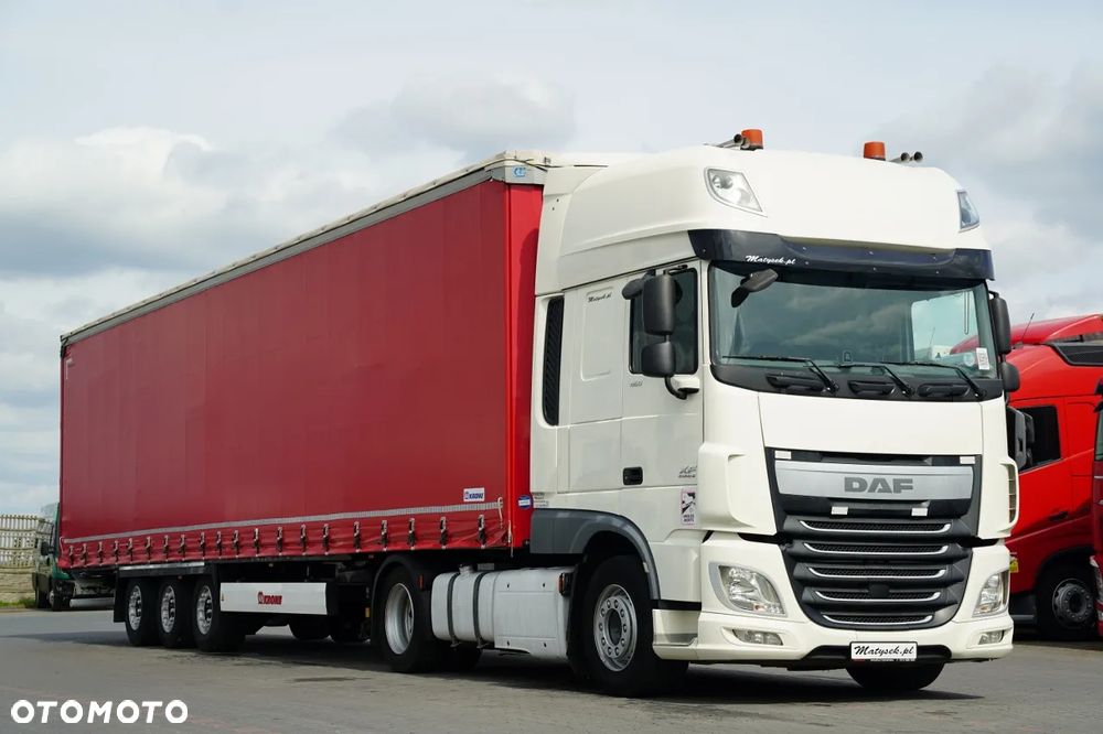 DAF XF 460 / ZESTAW / LOWDECK / SSC / + KRONE / FIRANKA / MEGA / OŚ PODNOSZONA / DACH PODNOSZONY / SAF