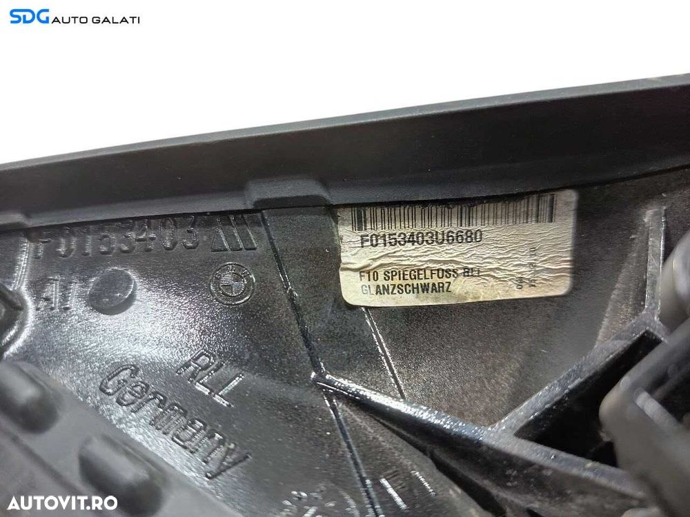 Oglinda Electrica Stanga cu Pliere Rabatare BMW Seria 5 F10 2009 - 2014 Culoare 300 Alpinweiss [C5266] - 9