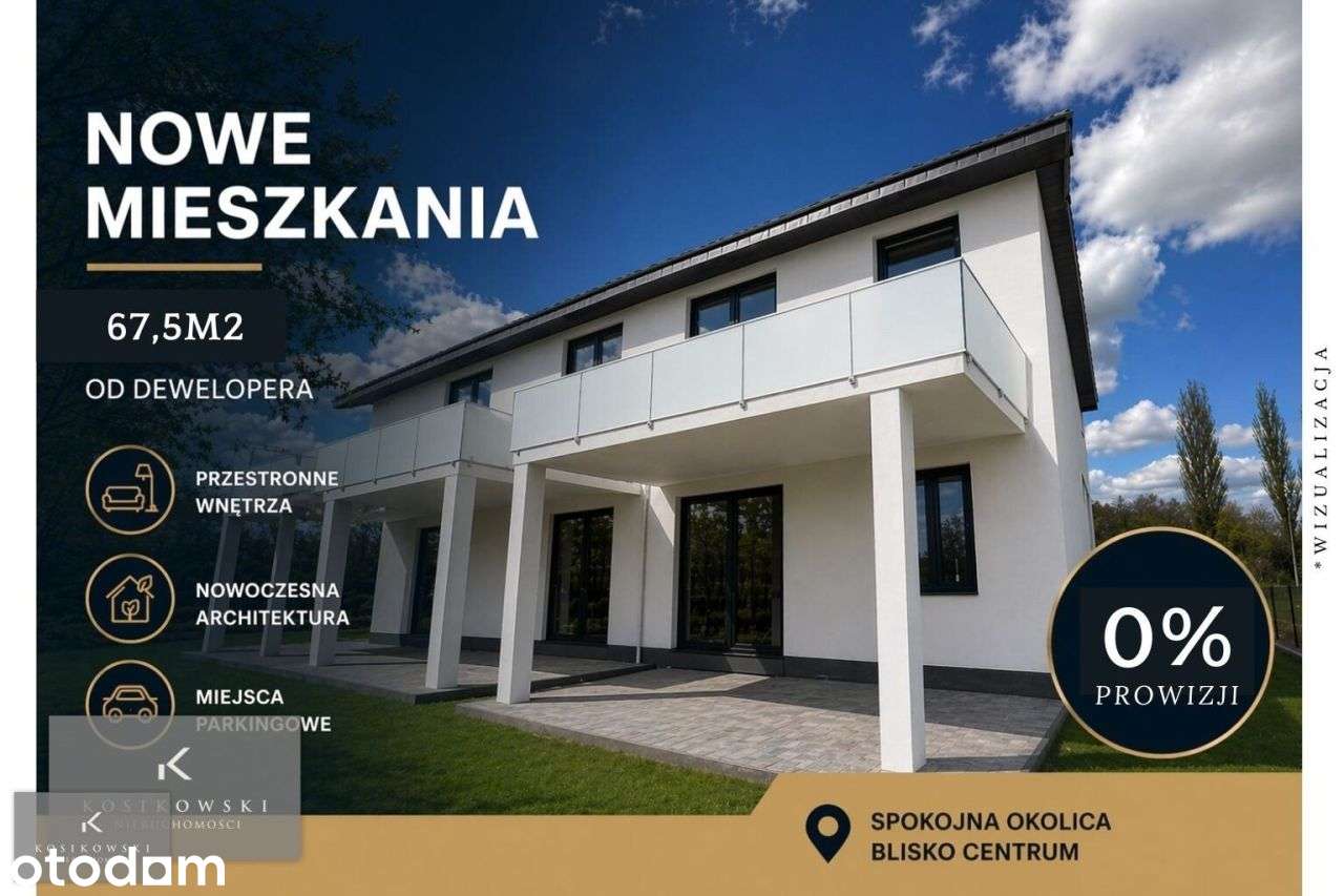 Nowoczesne mieszkania o pow. 67,5m² z wyjściem na