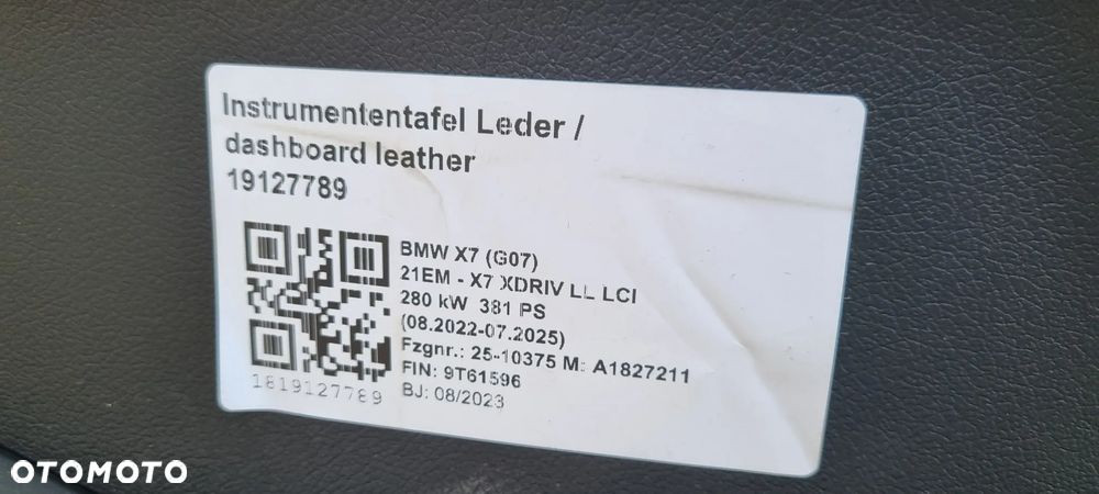 BMW X7 G07 LCI 2022- Deska Konsola Skóra Oyginał NIE ROBIONA !!! - 18