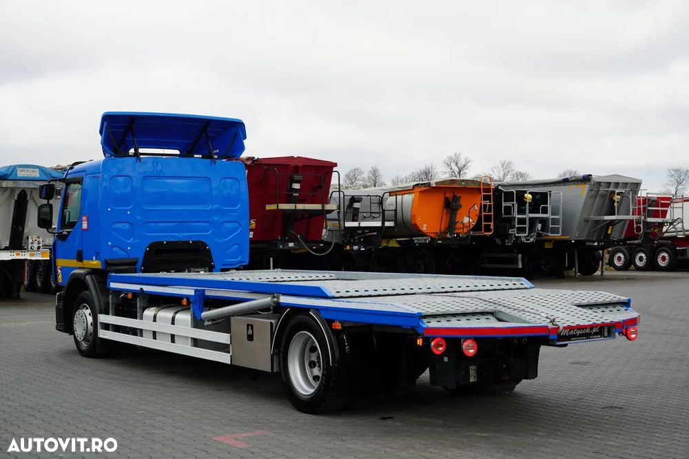 Renault D WIDE 380 DE11 / 4X2 / CAMION DE REMORCAJE 8 M / TRANSPORT AUTO / PLATFORMĂ / TROLIU / - 10