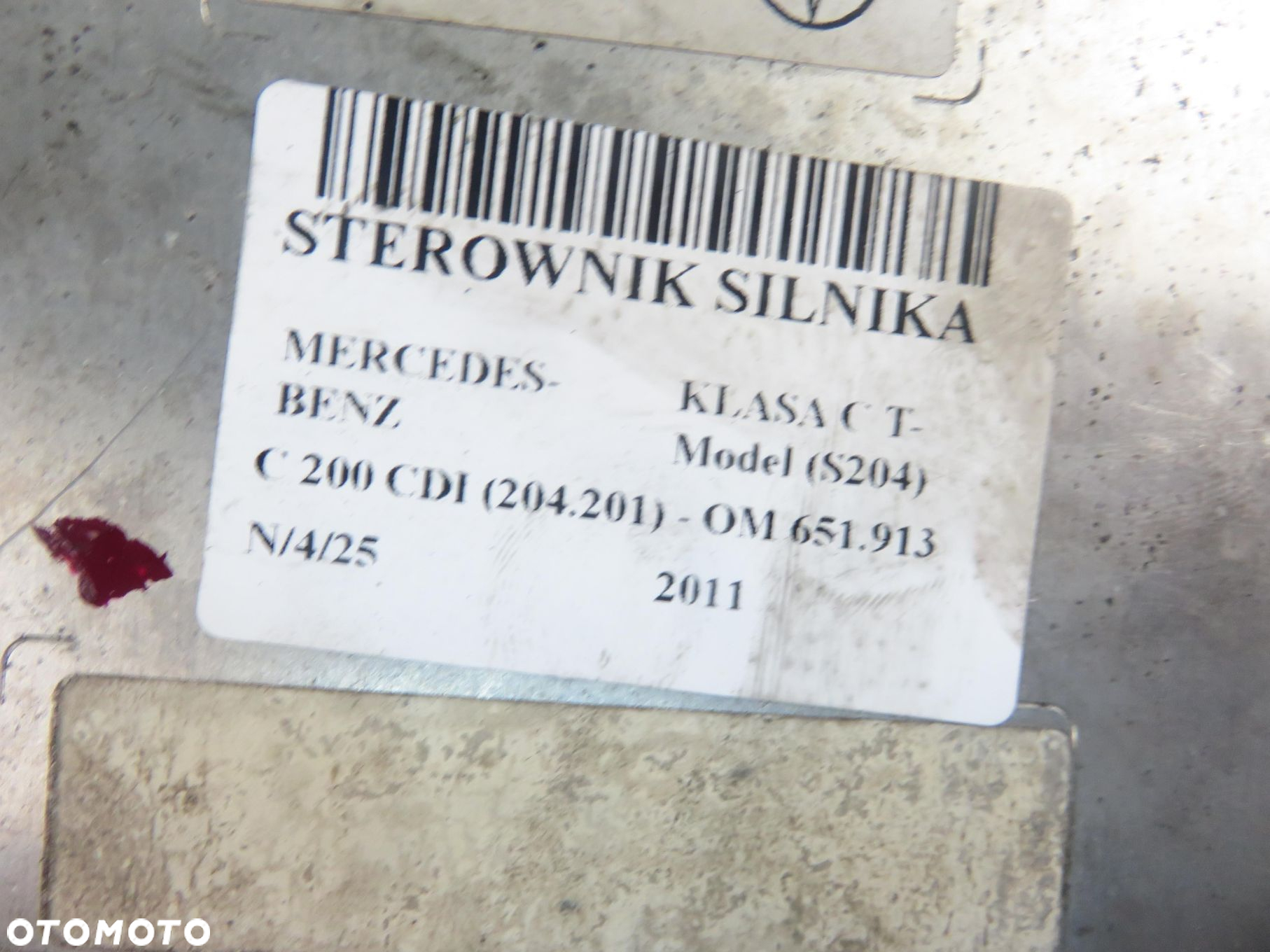 STEROWNIK MERCEDES 204 C 200 CDI 6511500126 0054469240 R0414A008A - 3