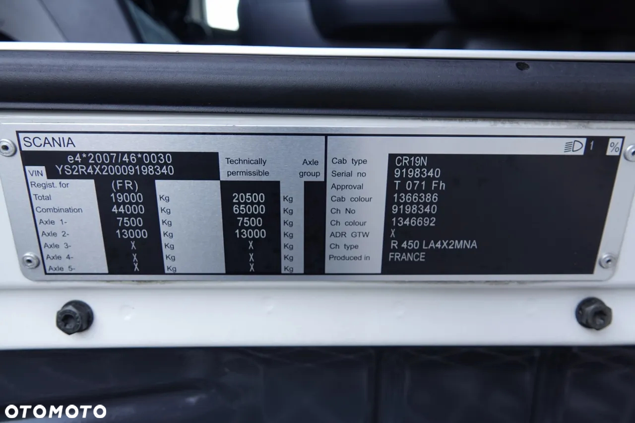 Scania R 450 / RETARDER / BEZ EGR / NISKA KABINA / SPROWADZONA / PO KONTRAKCIE SERWISOWYM - 33