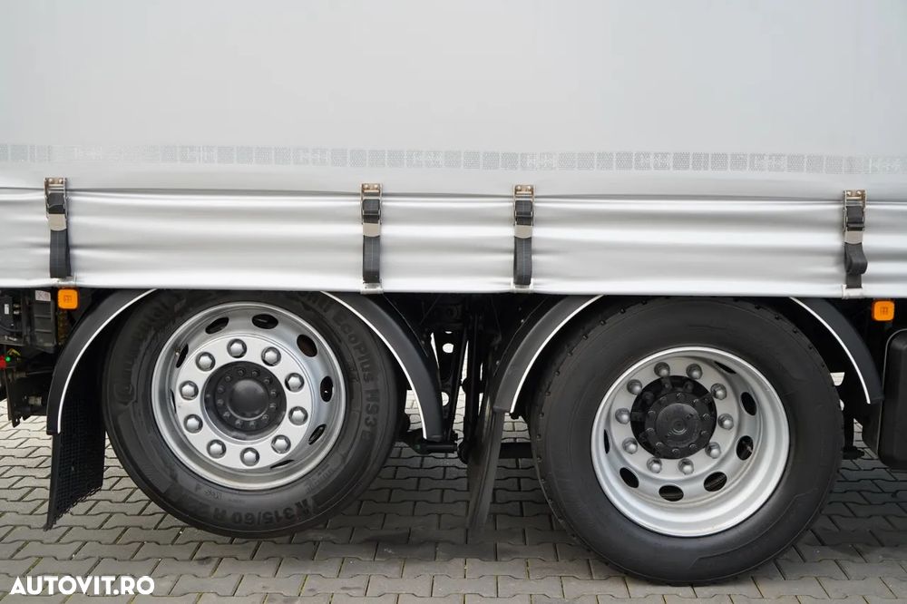 MAN TGX 26.470 / 6x2 / CORTINĂ / SOLO / 6x2 / 120 m3 / PUNȚĂ RIDICATĂ / I-PARK COOL / BALANȚĂ PODEA / - 23