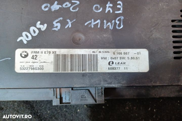 Modul FRM 9166667 9166667-01 9166667 9166667-01 BMW X5 E70 [2006 - 20 - 3