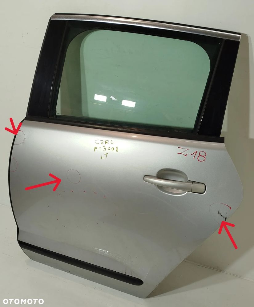 drzwi lewy tył tylne PEUGEOT 3008 09-16 ezrc - 2