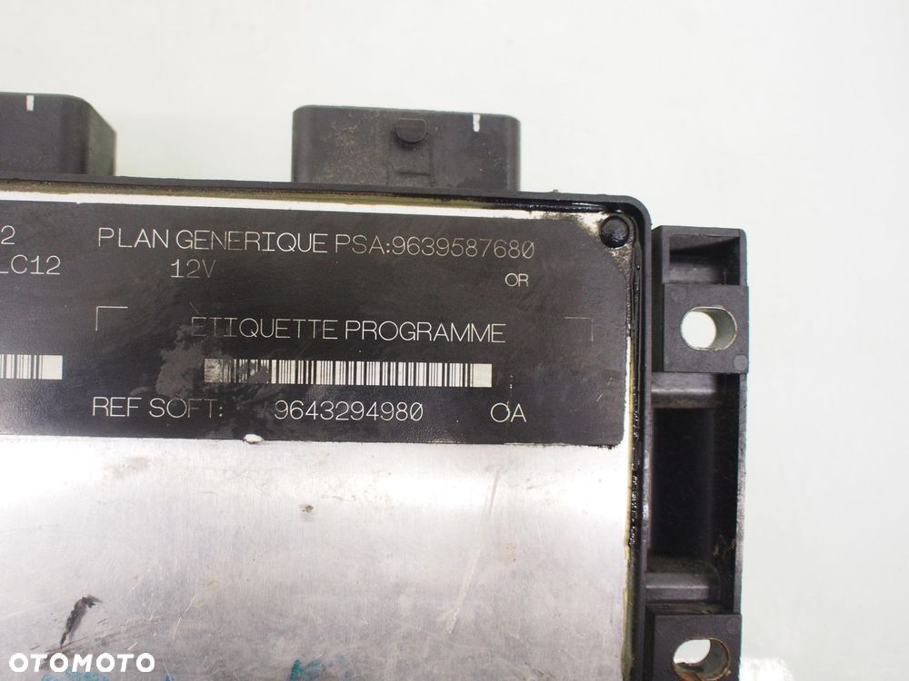 STEROWNIK PEUGEOT EXPERT I 1.9 D 70 - WJY R04080023D 9639587680 80891D - 3