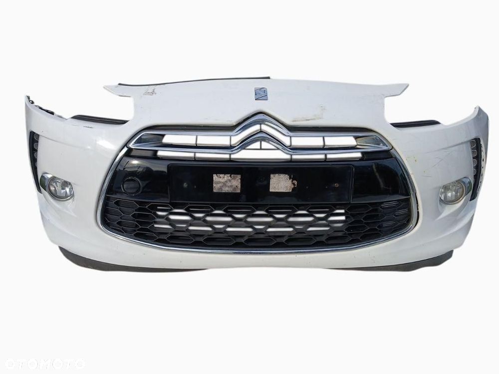 ZDERZAK PRZÓD PRZEDNI CITROEN DS3 EWP BIAŁY Z HALOGENAMI LED 9687534777