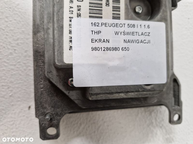 PEUGEOT 508 I 1 1.6 THP WYŚWIETLACZ EKRAN NAWIGACJI 9801286980 - 6