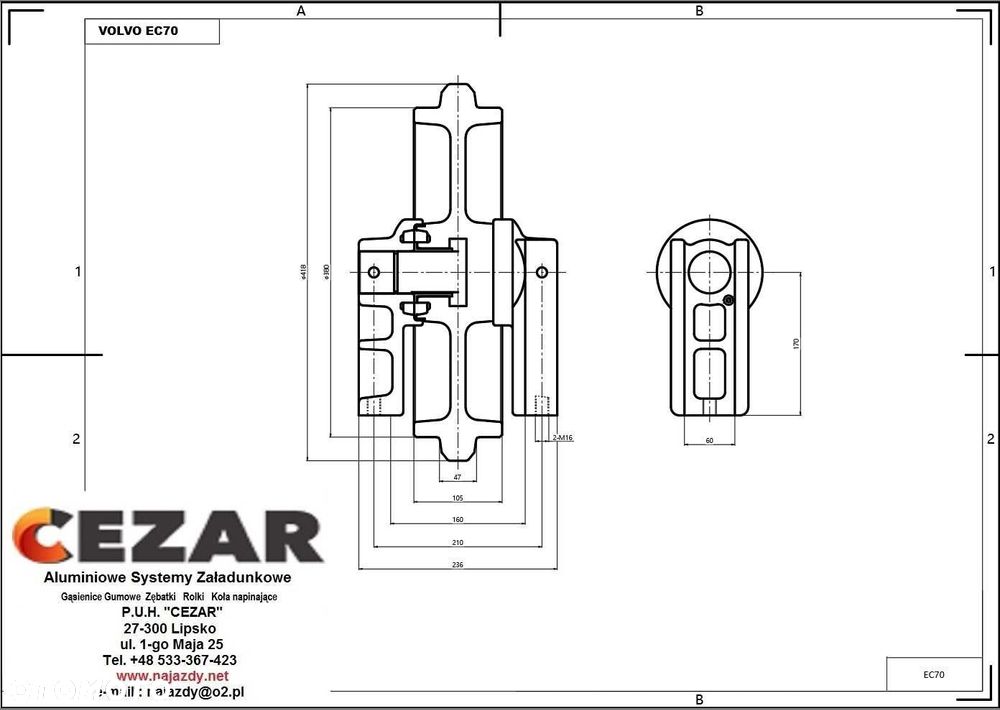Koło Napinające Volvo EC70 - 1