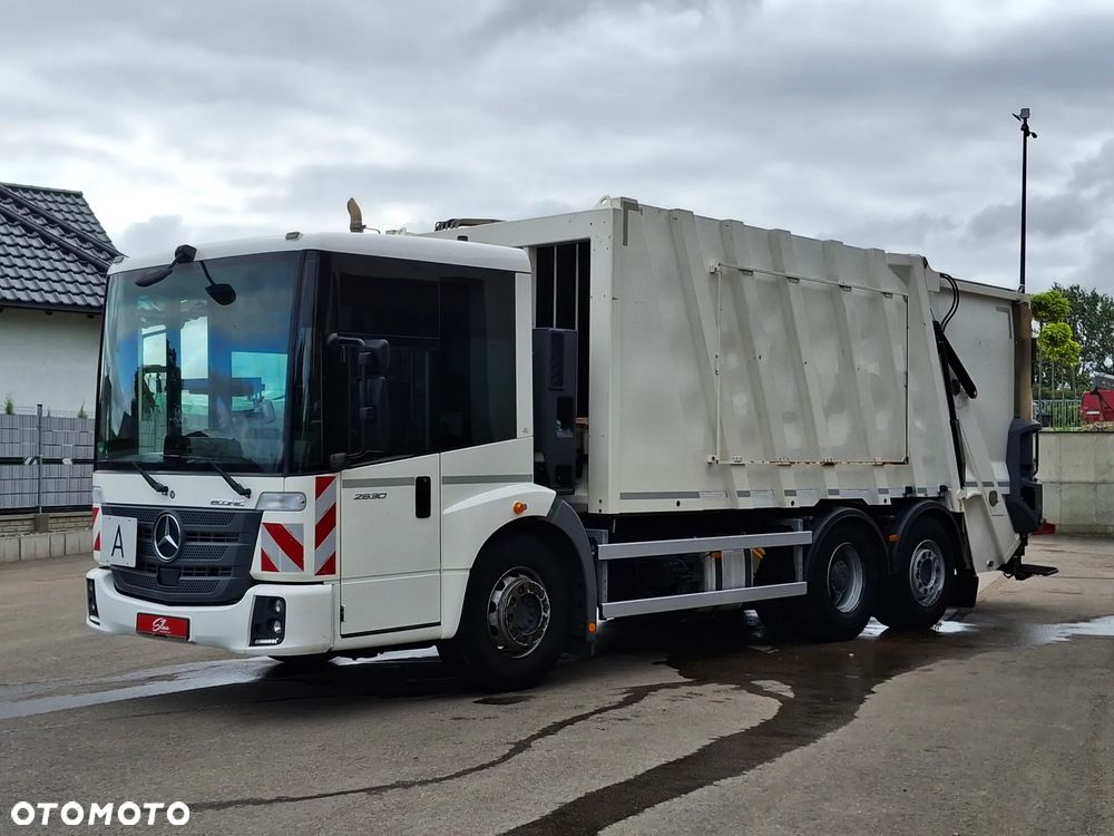 Mercedes-Benz Econic 2630 Śmieciarka Euro 6 FAUN Variopress 522 Zoeller 22m3 System MOBA Waga 3 Osie Tylna Oś Skrętna Zawieszenie Pneumatyczne Centralne Smarowanie Zabudowy - 7