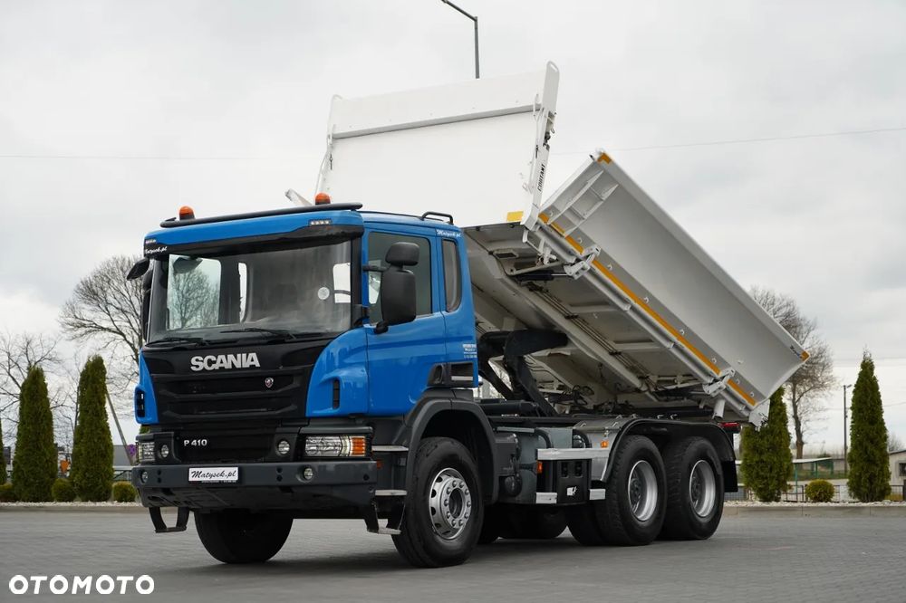 Scania P 410 / 6x4 / WYWROTKA 3-STRONNA / 2x HYDROBURTA / BOARDMATIC / AUTOMAT / EURO 6 - 2