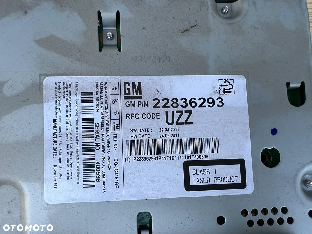 Wyświetacz Zafira C Astra J Radio CD 400 22836293 - 2