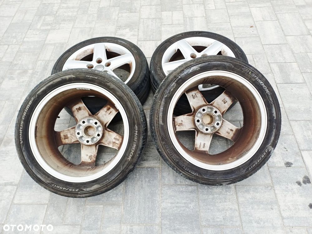 FELIGI Z OPONAMI ALUMINIOWE AUDI A4 B6 B7 R17 5X112 ET45 57,1 mm OPONY HANKOOK 235/45 LATO NR8 - 11
