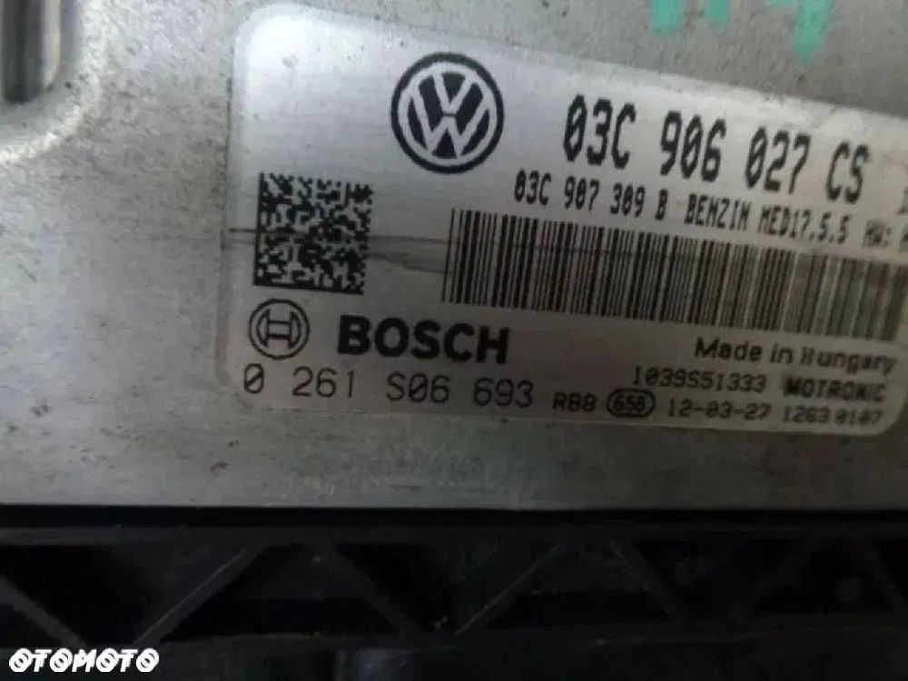 Vw Touran Golf VI 1.4 TSI Komputer Sterownik 03C906027CS - 3