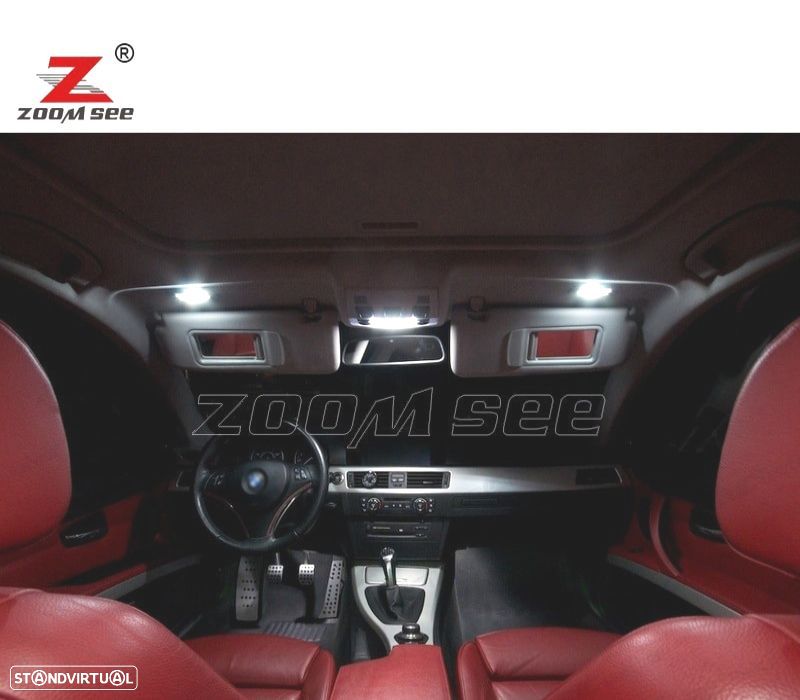 KIT COMPLETO DE 21 LÂMPADAS LED INTERIOR PARA BMW SERIE 3 E92 COUPE M GTS 316I 318I 320D 320D XDRIV - 4