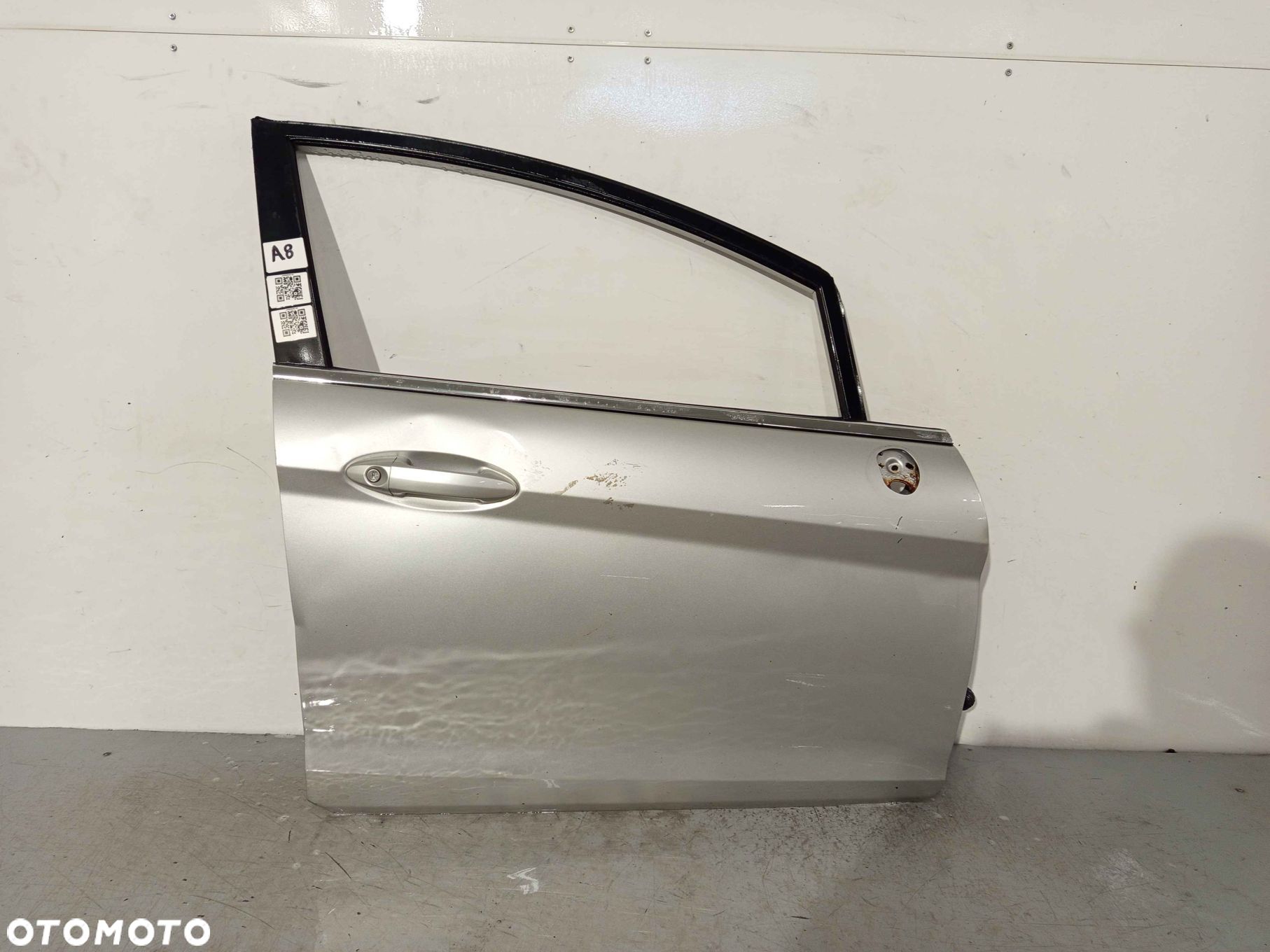 + DRZWI PRZÓD PRZEDNIE PRAWE DO FORD FIESTA MK7 VII 5D 5 DRZWI HB MOONDUST DUST SILVER SREBRNY - 1
