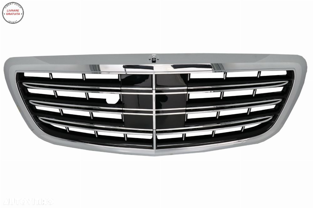 Bara Fata cu Grila Centrala Mercedes S-Class W222 (2013-06.2017) S65 Design- livrare gratuita - 5