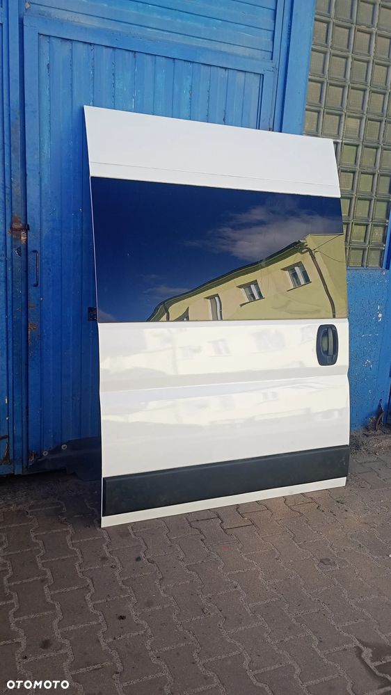 F.V BIAŁE Drzwi PRZESUWNE uzbrojone KOMPLETNE H2 PEUGEOT BOXER FIAT DUCATO CITROEN JUMPER PRZESZKLONE DRZWI BOCZNE SUWANE PRAWE H2 - 1