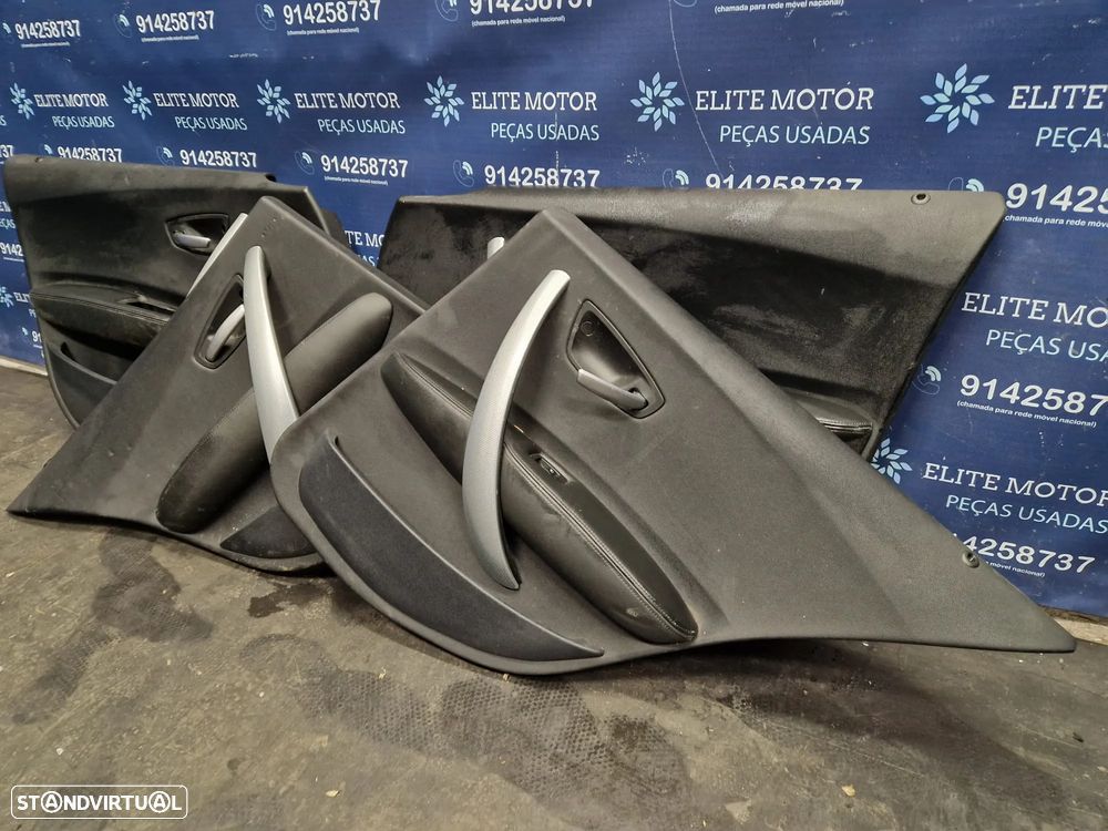 Jogo de bancos usados BMW SERIE 1 PACK M 5 PORTAS BMW E87 E81 PELE PRETO QUARTELAS - 12