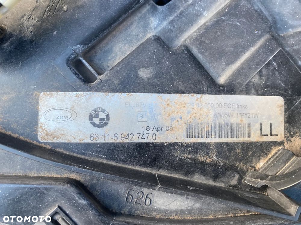 lampa BMW 3 E90 przed liftem zwykła ZKW lewa eu cała - 3