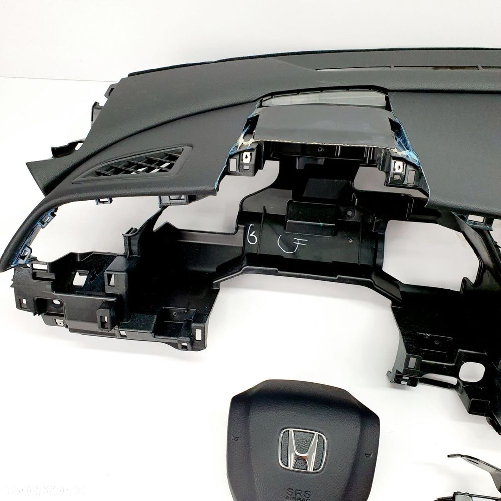 HONDA CIVIC 10 X DESKA ROZDZIELCZA KONSOLA KOKPIT PULPIT PODUSZKI AIRBAG AIR BAG PASY KIT SET - 7