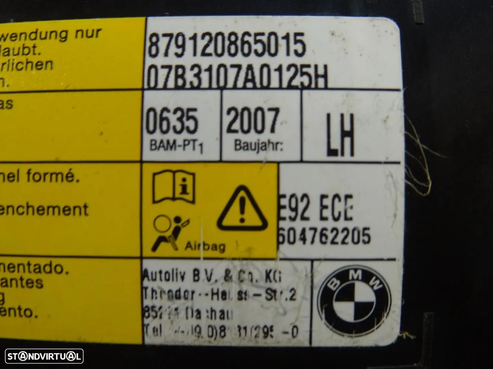Airbag de Banco BMW Serie 3 Coupe E92 - 604762204 / 604762205 - 7