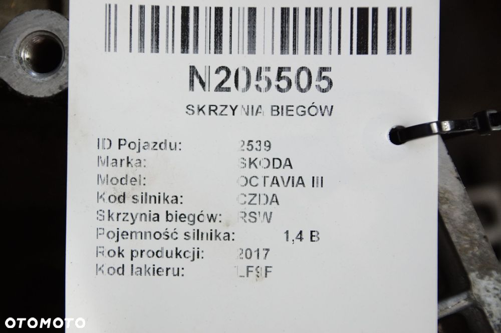 SKRZYNIA BIEGÓW SKODA OCTAVIA III RSW - 6