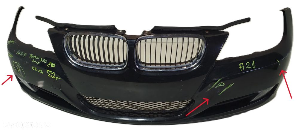 zderzak przedni przód grill BMW 3 E90 E91 LIFT 08-12 668/9 - 1