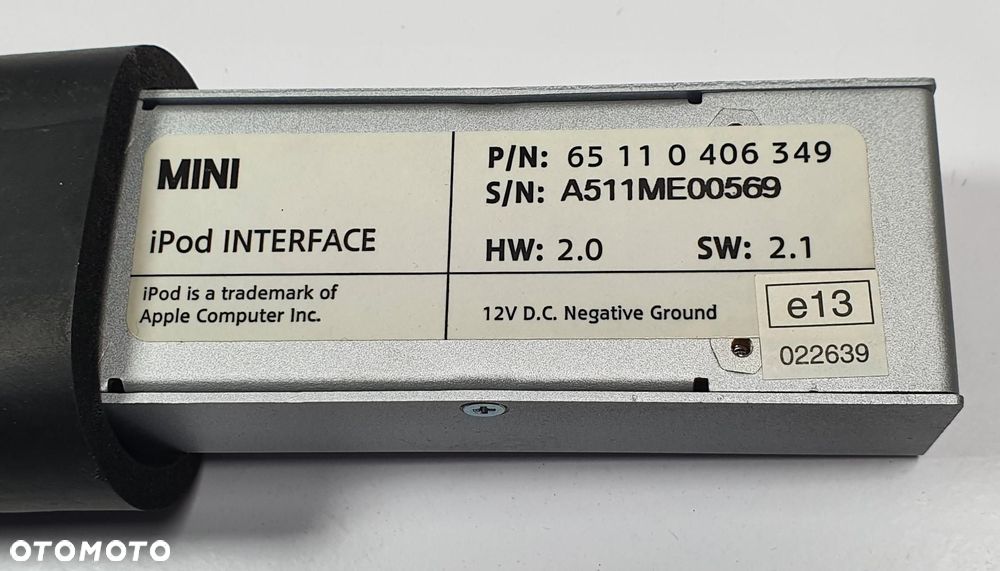 INTERFEJS MODUŁ IPOD MINI COOPER R50 65110406349 - 4