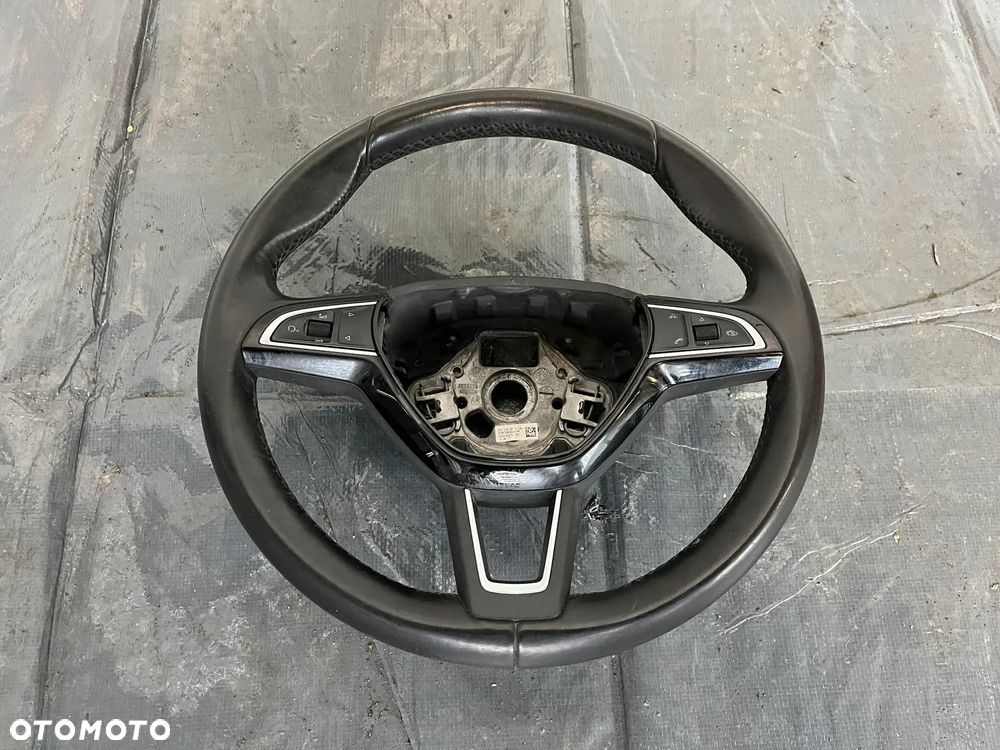 SKODA Kierownica Łopatki Skórzana Oryginalna 3V0419091S - 2