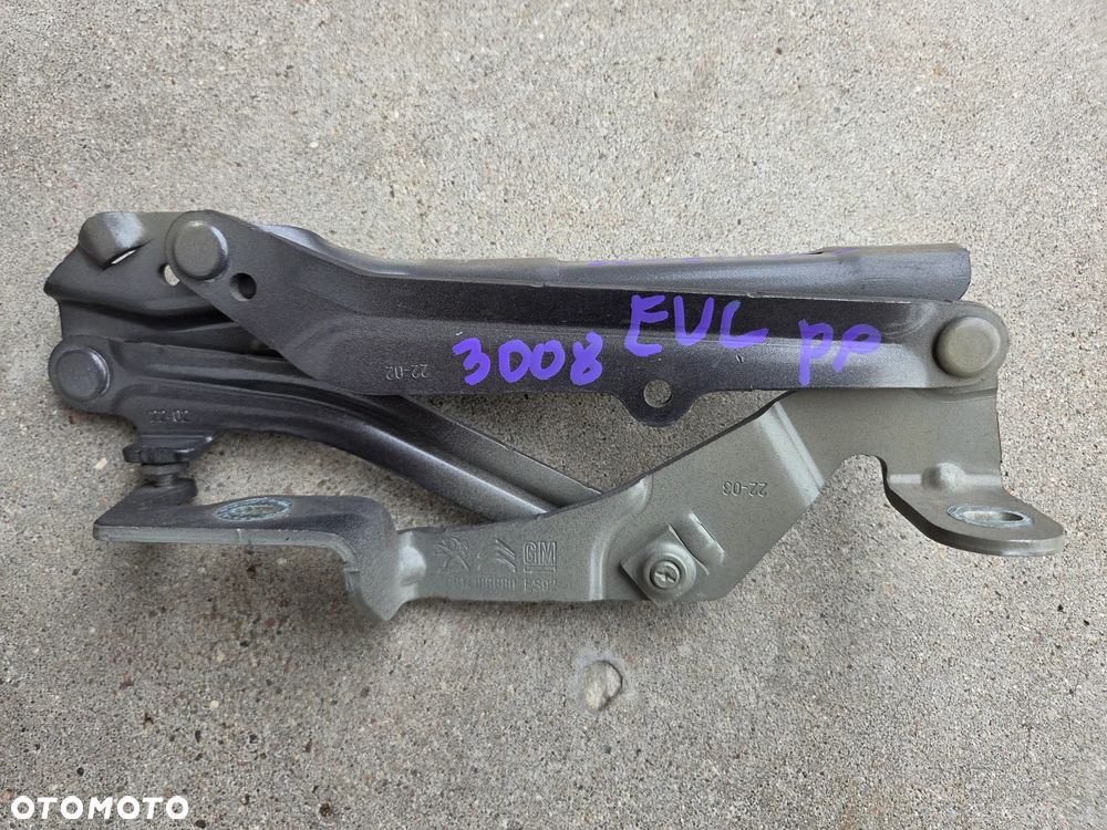 Zawias maski prawy przedni Peugeot 3008 II 5008 II EVL9814188880 - 2