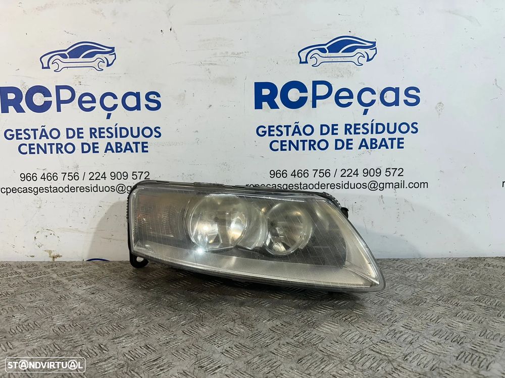.Conjunto Farol Otica Frente Frontal Direita Esquerda Audi A6 C6 Original - 10