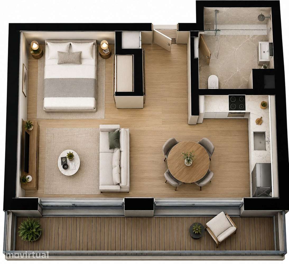 Apartamento T0 Venda em São Mamede de Infesta e Senhora da Hora,Matosi - Grande imagem: 4/16