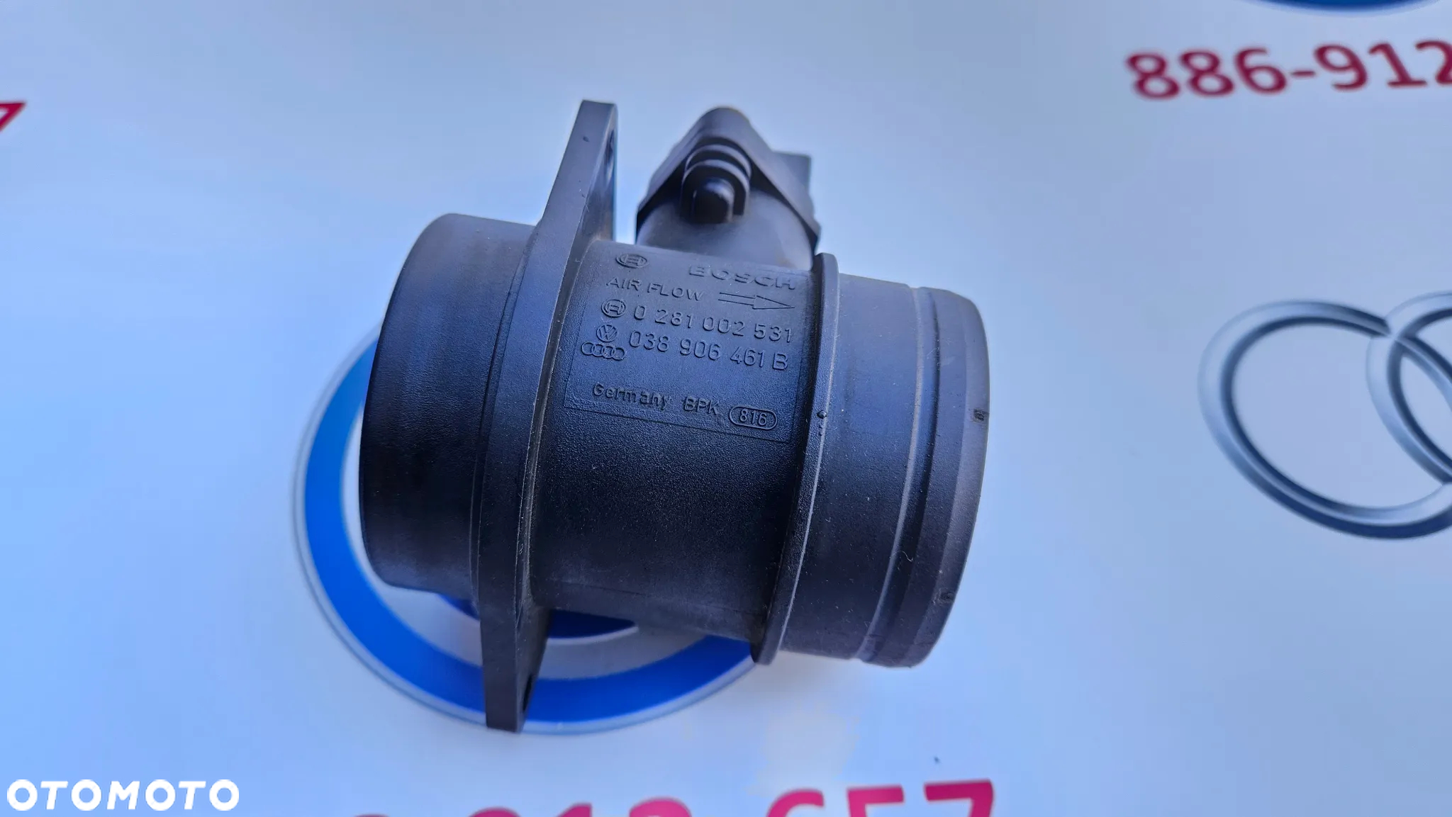 VW Touran I 1T0 2007-2010 1.9 TDI 105 KM BLS Przepływomierz 038906461B BOSCH - 2