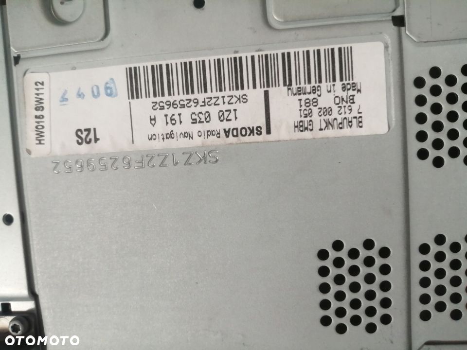 SKODA FABIA octavia RADIO CD NAVI MP3 1Z0035191A - 4