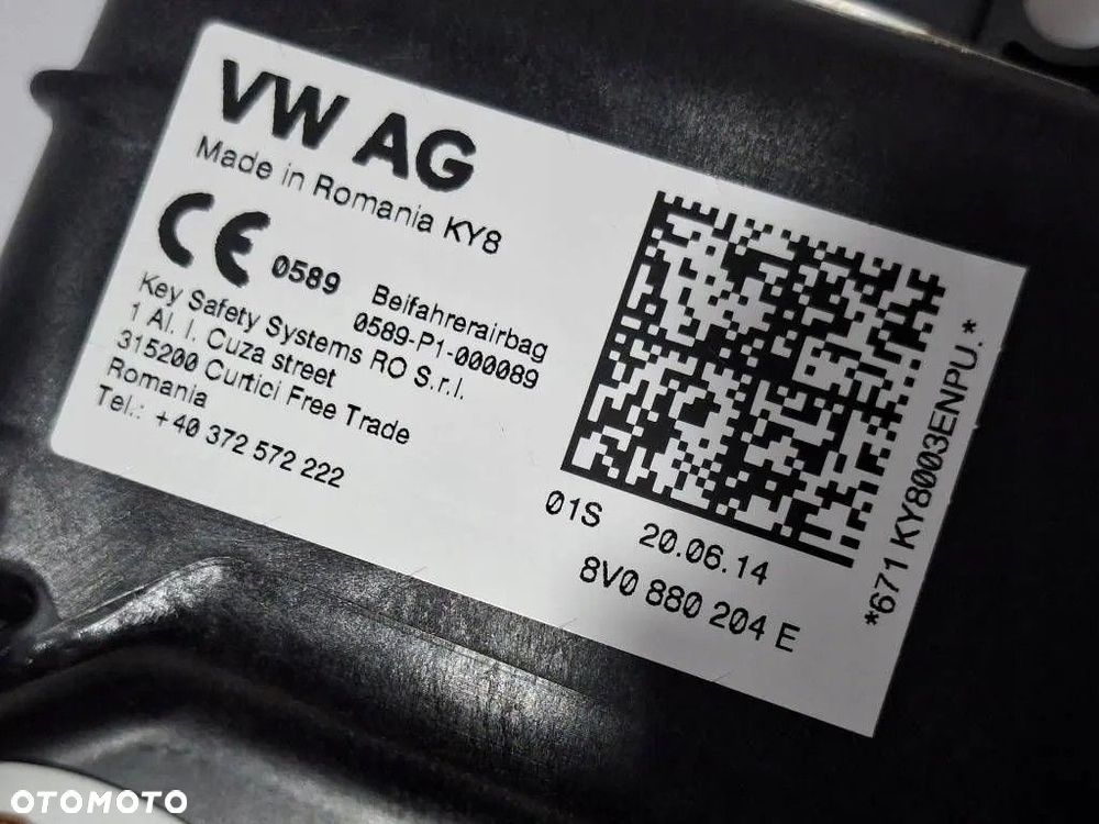VW Golf VII 2014 Deska rozdzielcza konsola + airbag 5G1858295 super stan EU - 15