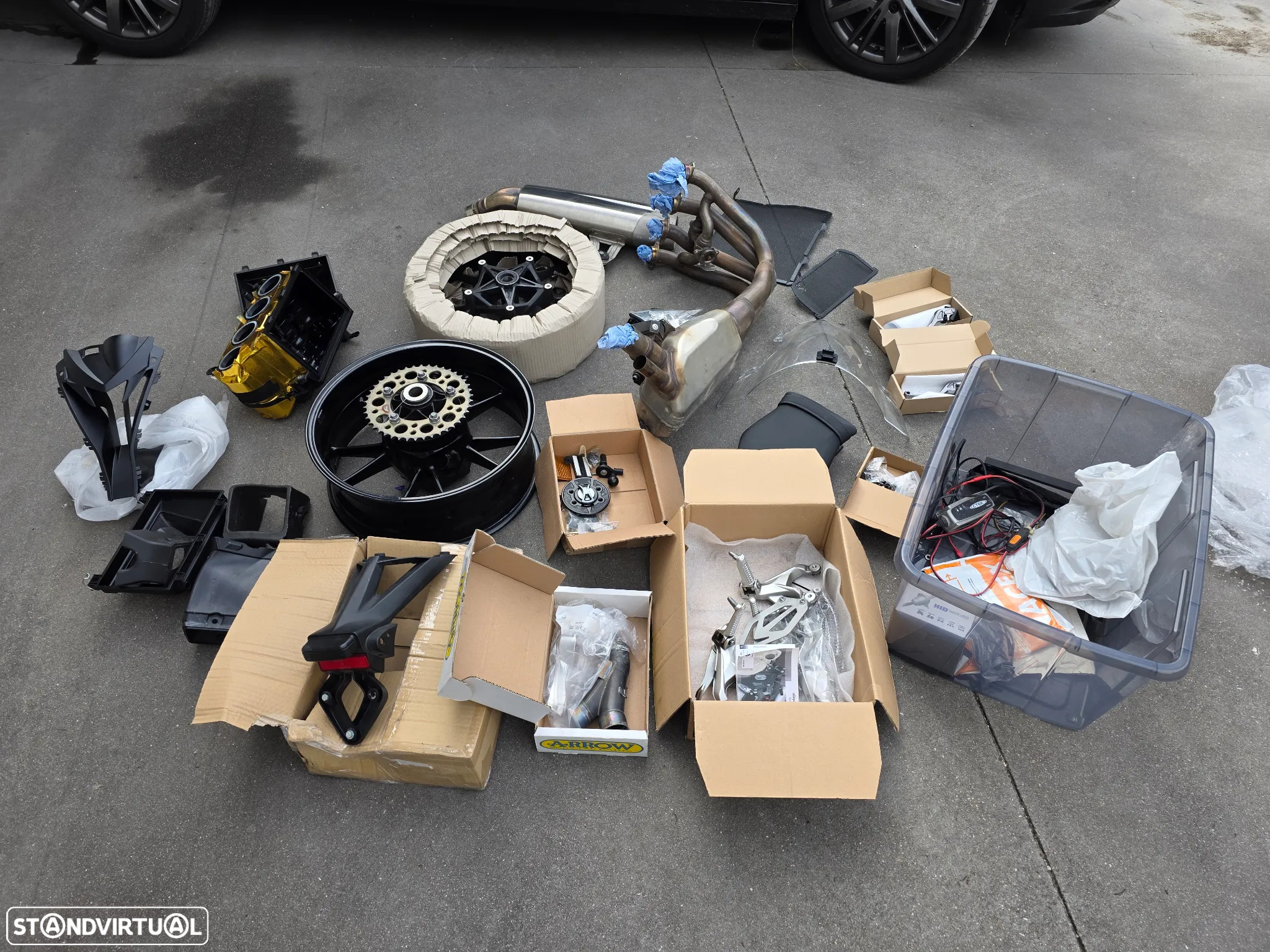 BMW S 1000 RR JANTES CARBONO ESCAPE COMPLETO ARROW C/NOVA ACEITO RETOMA - 32